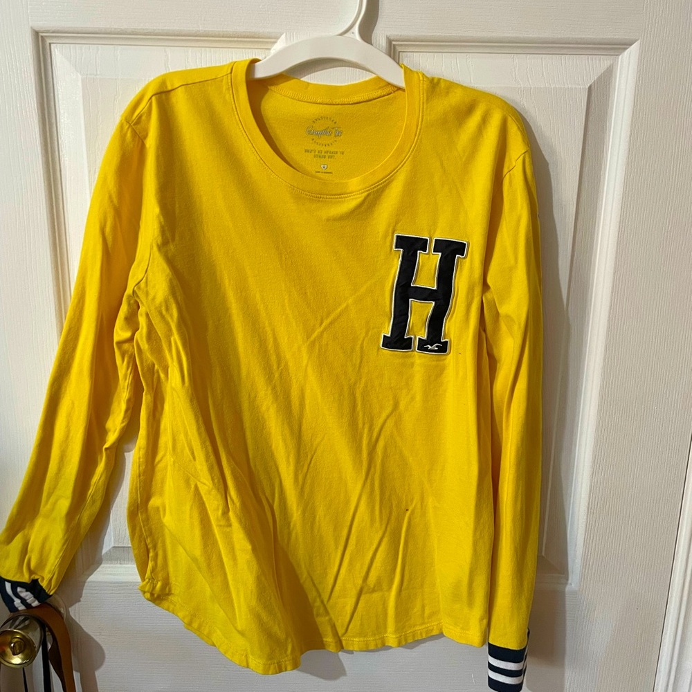 Hollister bright yellow M long sleeve